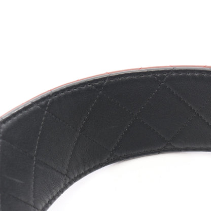 マトラッセ スモール バケットバッグ チェーンショルダーバッグ ラムスキン ブラック ボルドー ゴールド金具 シャネル