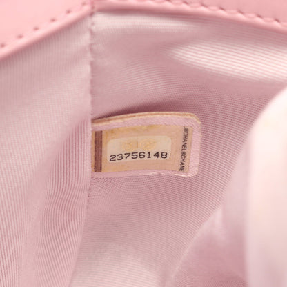 マトラッセ トップハンドル 2WAY チェーンショルダーバッグ レザー ピンク シルバー金具 シャネル