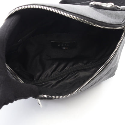 Ray Beltbag ボディバッグ ウエストバッグ フェイクレザー ブラック ヒューゴボス バッグ HUGO BOSS