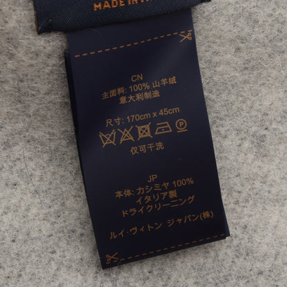 エシャルプ レイキャビック ノワール マフラー カシミヤ ブラック グレー ルイヴィトン