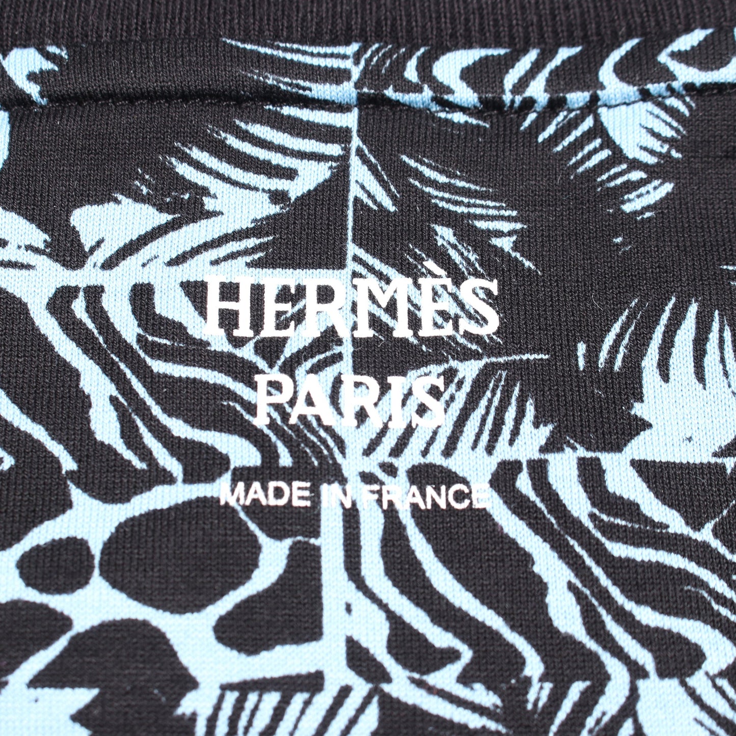 Jungle Love 半袖Tシャツ コットン ライトブルー ブラック レッド エルメス