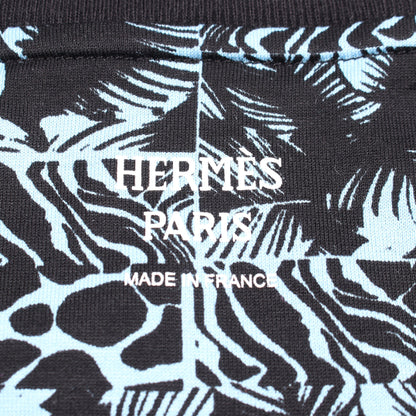 Jungle Love 半袖Tシャツ コットン ライトブルー ブラック レッド エルメス