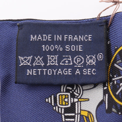 ツイリー Voitures Exquises リボン スカーフ シルク ネイビー ブラック マルチカラー エルメス 財布・小物 HERMES