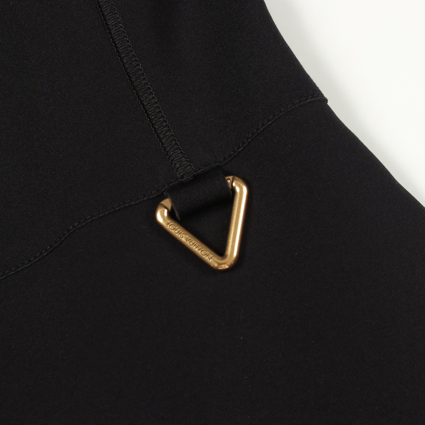 テクニカルジャージー ピーターパンカラードレス ワンピース ナイロン エラスタン ブラック ルイヴィトン ワンピース LOUIS VUITTON