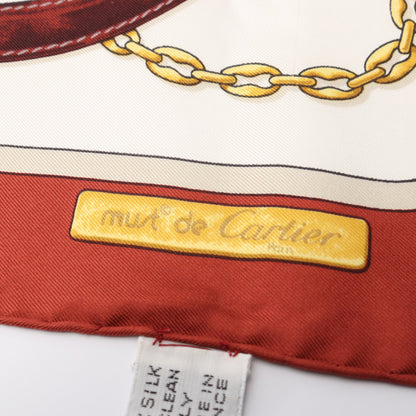 2C スカーフ シルク ボルドー オフホワイト マルチカラー カルティエ 財布・小物 Cartier