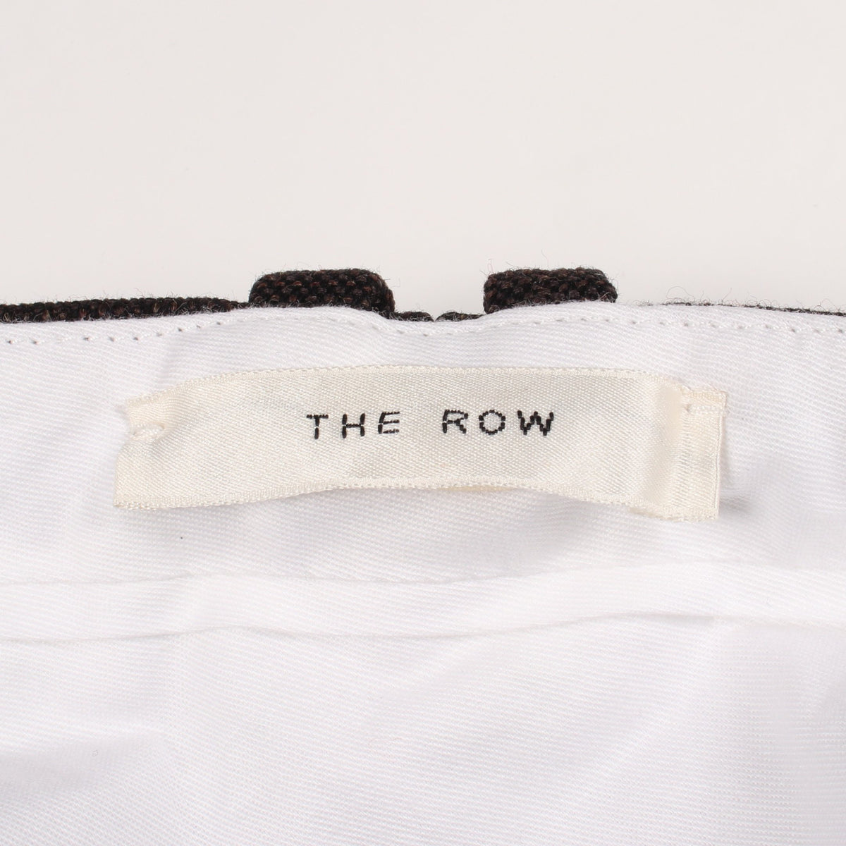 スラックス トラウザーズ パンツ コットン ウール ダークブラウン ザロウ ボトムス THE ROW