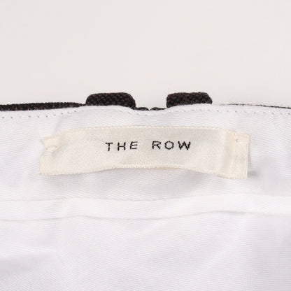 スラックス トラウザーズ パンツ コットン ウール ダークブラウン ザロウ ボトムス THE ROW