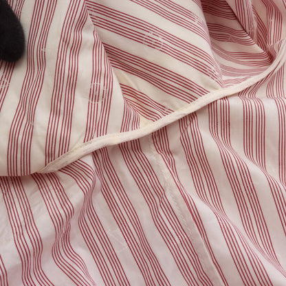 モノグラムフラワー ストライプ 半袖 シャツ コットン ホワイト レッド ルイヴィトン