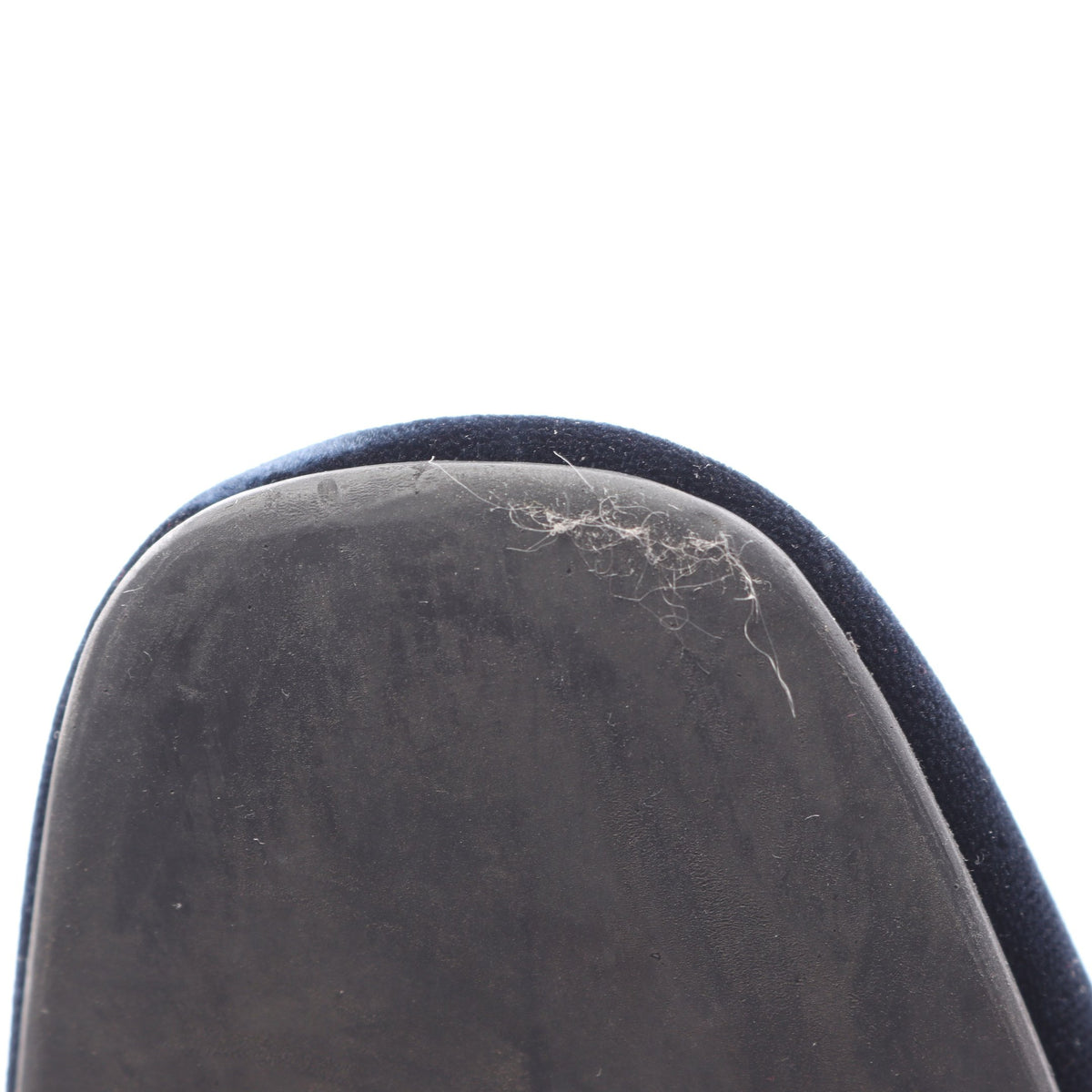 ビジュー フラットシューズ ベルベット ダークネイビー ミュウミュウ シューズ miu miu