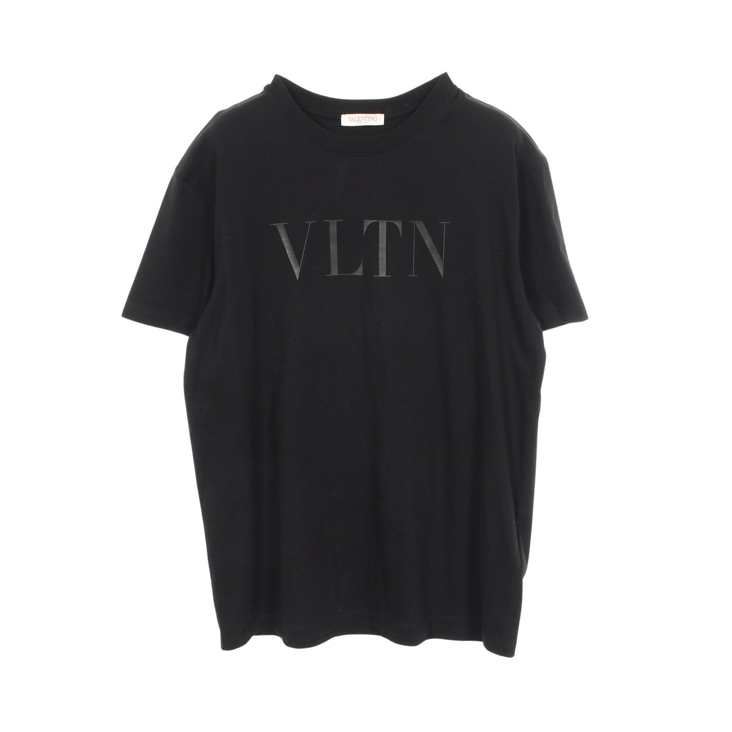 VLTNロゴ プリント クルーネック 半袖Tシャツ コットン ブラック ヴァレンティノ トップス VALENTINO