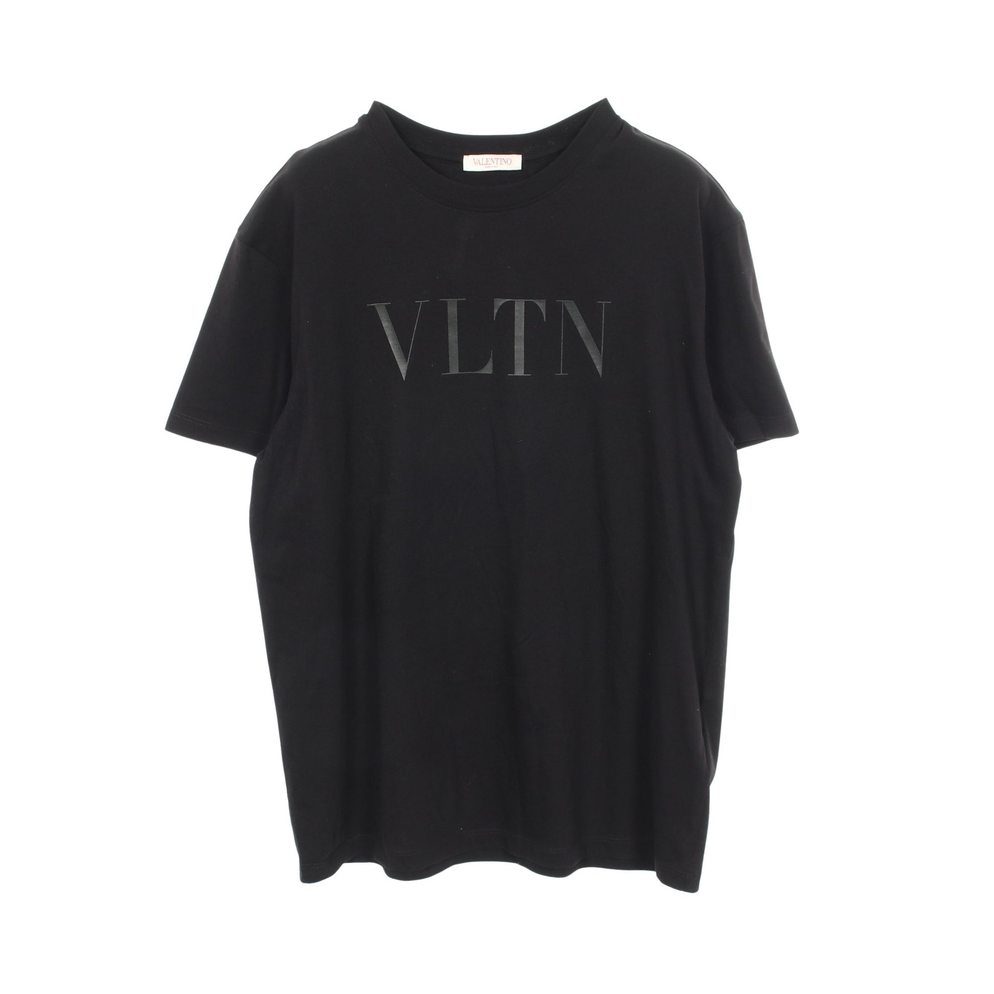 VLTNロゴ プリント クルーネック 半袖Tシャツ コットン ブラック ヴァレンティノ トップス VALENTINO