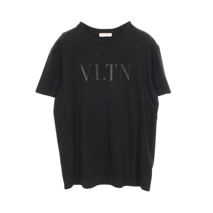 VLTNロゴ プリント クルーネック 半袖Tシャツ コットン ブラック ヴァレンティノ トップス VALENTINO
