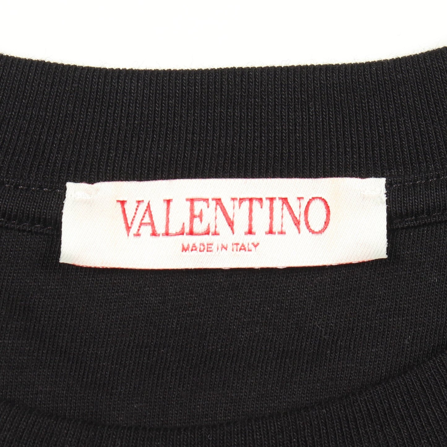 VLTNロゴ プリント クルーネック 半袖Tシャツ コットン ブラック ヴァレンティノ トップス VALENTINO
