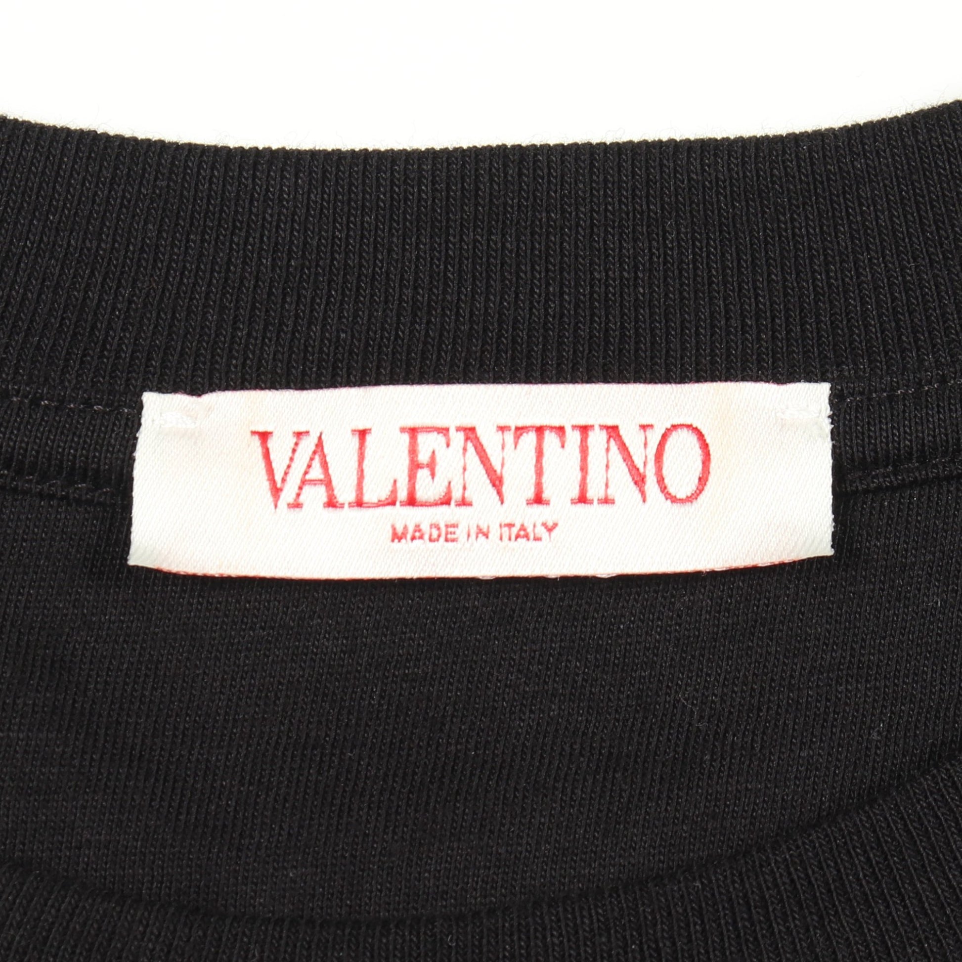 VLTNロゴ プリント クルーネック 半袖Tシャツ コットン ブラック ヴァレンティノ トップス VALENTINO