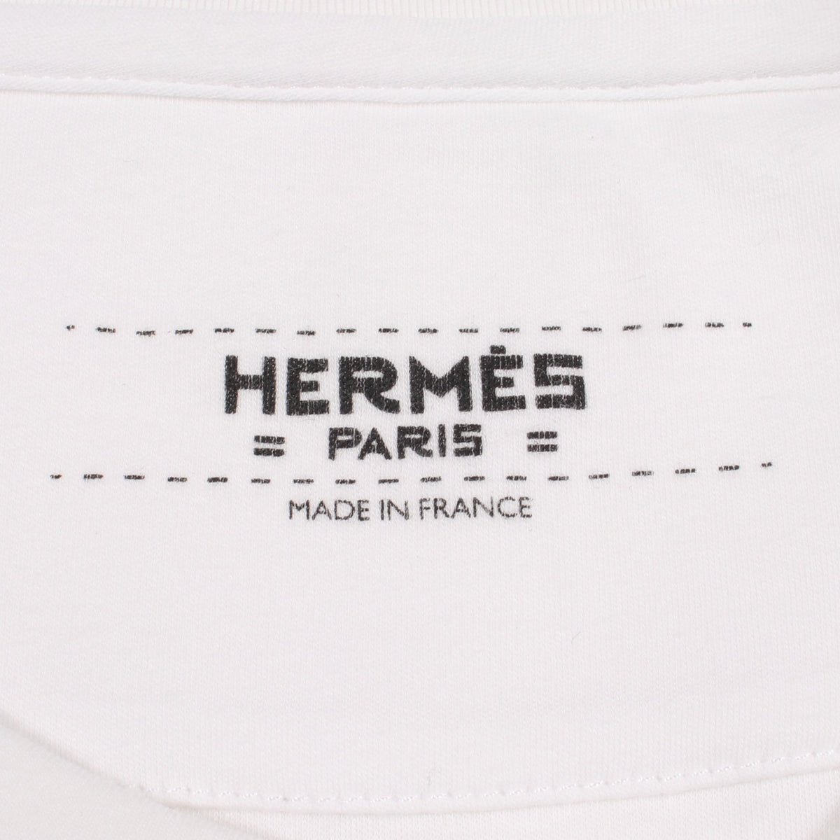 刺繍ポケット 半袖Tシャツ コットン ホワイト エルメス トップス HERMES