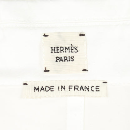 シェーヌダンクル シャツワンピース シャツワンピース コットン ホワイト エルメス ワンピース HERMES