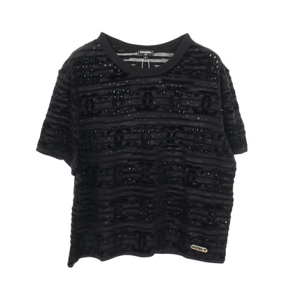 ココマーク 半袖Tシャツ コットン ブラック シャネル