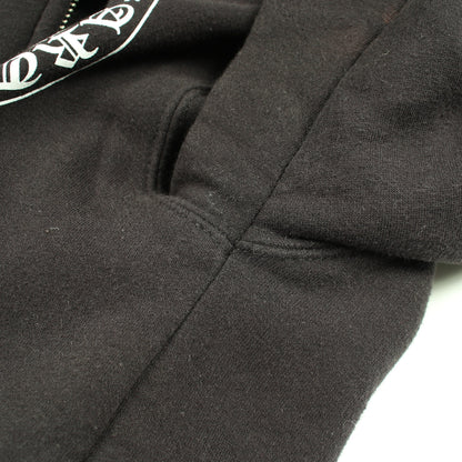 ホースシュー メッセージプリント サーマルライニング ジップアップパーカー コットン ブラック クロムハーツ トップス Chrome Hearts
