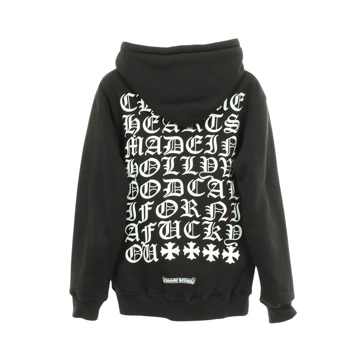 ホースシュー メッセージプリント サーマルライニング ジップアップパーカー コットン ブラック クロムハーツ トップス Chrome Hearts