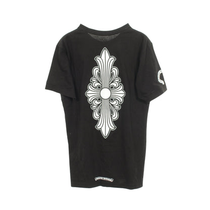 バックプリントフローラルクロス クルーネック 半袖Tシャツ コットン ブラック クロムハーツ トップス Chrome Hearts