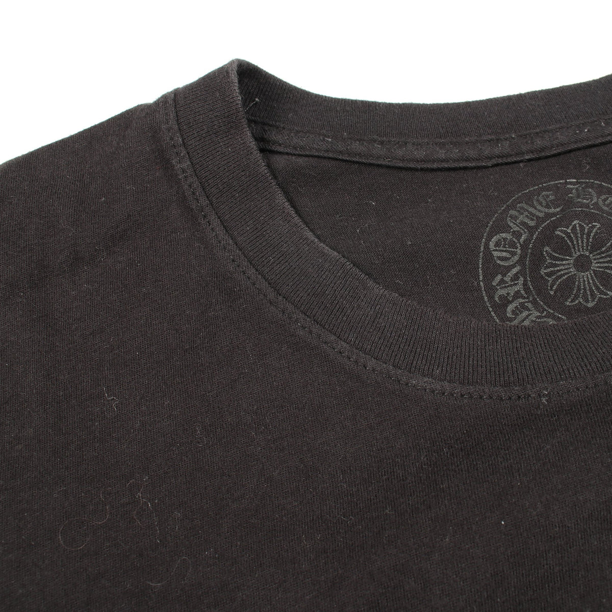 バックプリントフローラルクロス クルーネック 半袖Tシャツ コットン ブラック クロムハーツ トップス Chrome Hearts