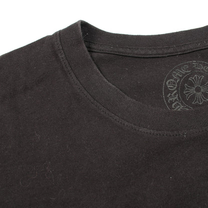 バックプリントフローラルクロス クルーネック 半袖Tシャツ コットン ブラック クロムハーツ トップス Chrome Hearts