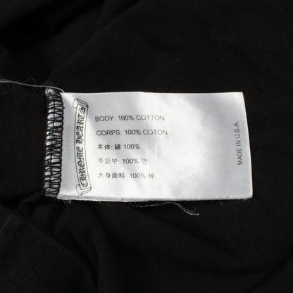 バックプリントフローラルクロス クルーネック 半袖Tシャツ コットン ブラック クロムハーツ トップス Chrome Hearts