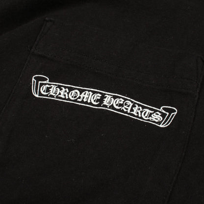 バックプリントフローラルクロス クルーネック 半袖Tシャツ コットン ブラック クロムハーツ トップス Chrome Hearts