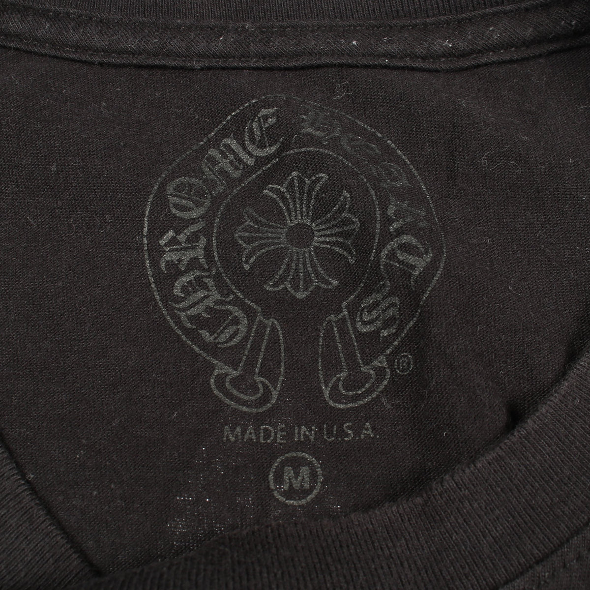 バックプリントフローラルクロス クルーネック 半袖Tシャツ コットン ブラック クロムハーツ トップス Chrome Hearts
