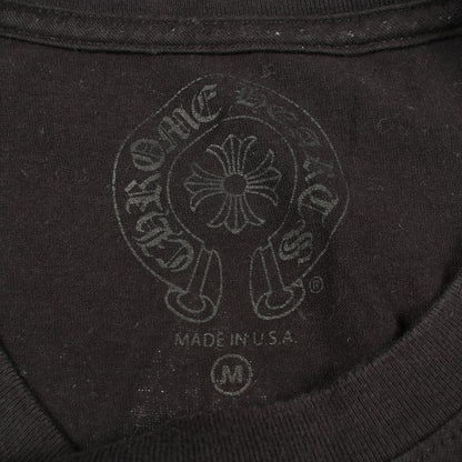 バックプリントフローラルクロス クルーネック 半袖Tシャツ コットン ブラック クロムハーツ トップス Chrome Hearts