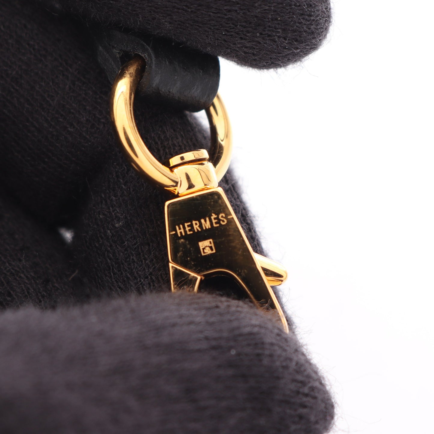 バンドリエール マイヨン シェーヌダンクル ショルダーストラップ ヴォーエプソン ブラック ブラウン ゴールド金具 Z刻印 エルメス 財布・小物 HERMES