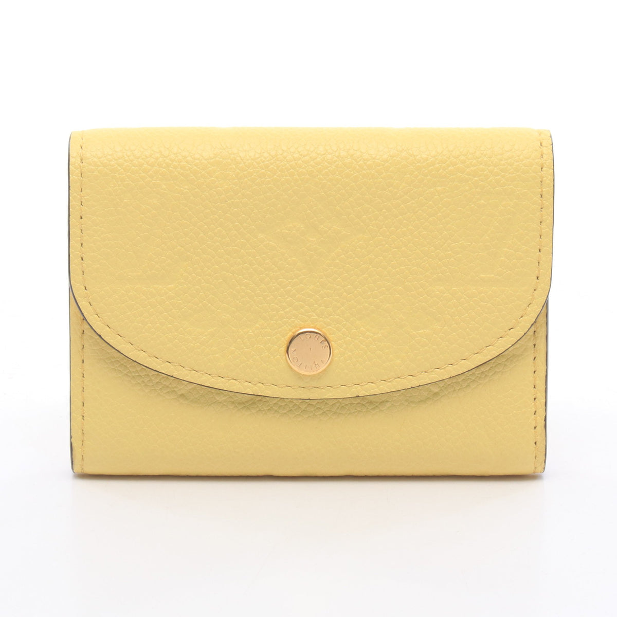 ポルトモネ ロザリ モノグラムアンプラント ジョーヌ 二つ折り財布 レザー イエロー ルイヴィトン 財布・小物 LOUIS VUITTON