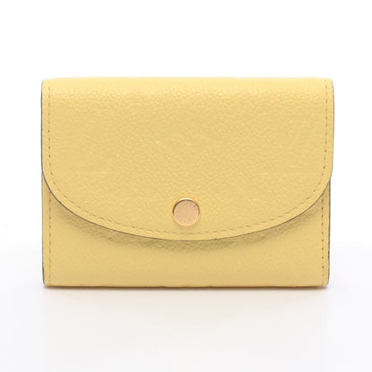 ポルトモネ ロザリ モノグラムアンプラント ジョーヌ 二つ折り財布 レザー イエロー ルイヴィトン 財布・小物 LOUIS VUITTON