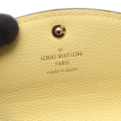 ポルトモネ ロザリ モノグラムアンプラント ジョーヌ 二つ折り財布 レザー イエロー ルイヴィトン 財布・小物 LOUIS VUITTON