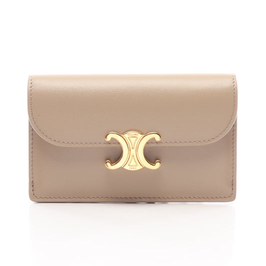 ロングカードホルダー トリオンフ カードケース フレザー グレーベージュ セリーヌ 財布・小物 CELINE