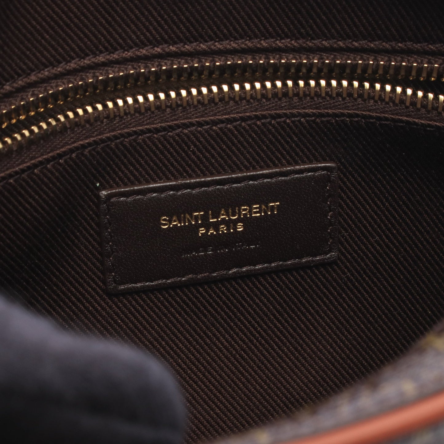 モノグラム カメラバッグ ショルダーバッグ PVC レザー ダークブラウン サンローランパリ バッグ SAINT LAURENT PARIS