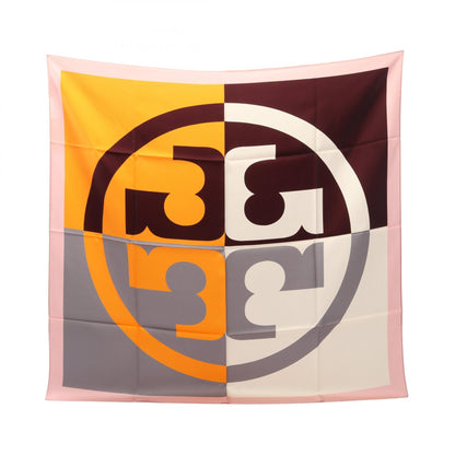 カラーブロック スカーフ シルク ピンク マルチカラー トリーバーチ 財布・小物 TORY BURCH