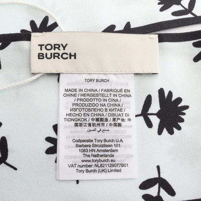 スカッタード デイジー リボン スカーフ シルク ブルー ブラック トリーバーチ 財布・小物 TORY BURCH