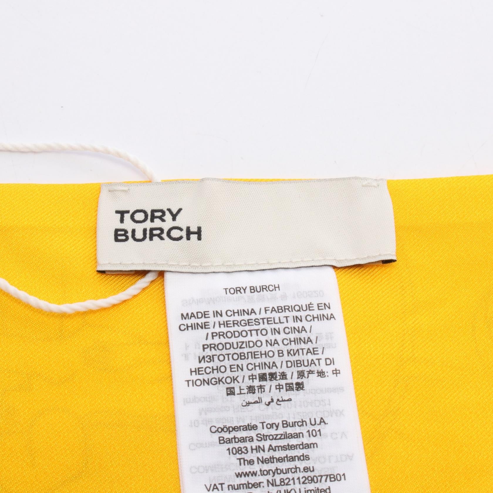 リボン スカーフ シルク イエロー マルチカラー トリーバーチ 財布・小物 TORY BURCH