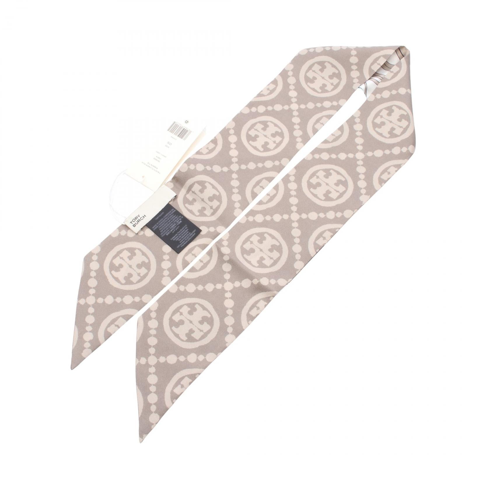 リボン スカーフ シルク ベージュ マルチカラー トリーバーチ 財布・小物 TORY BURCH