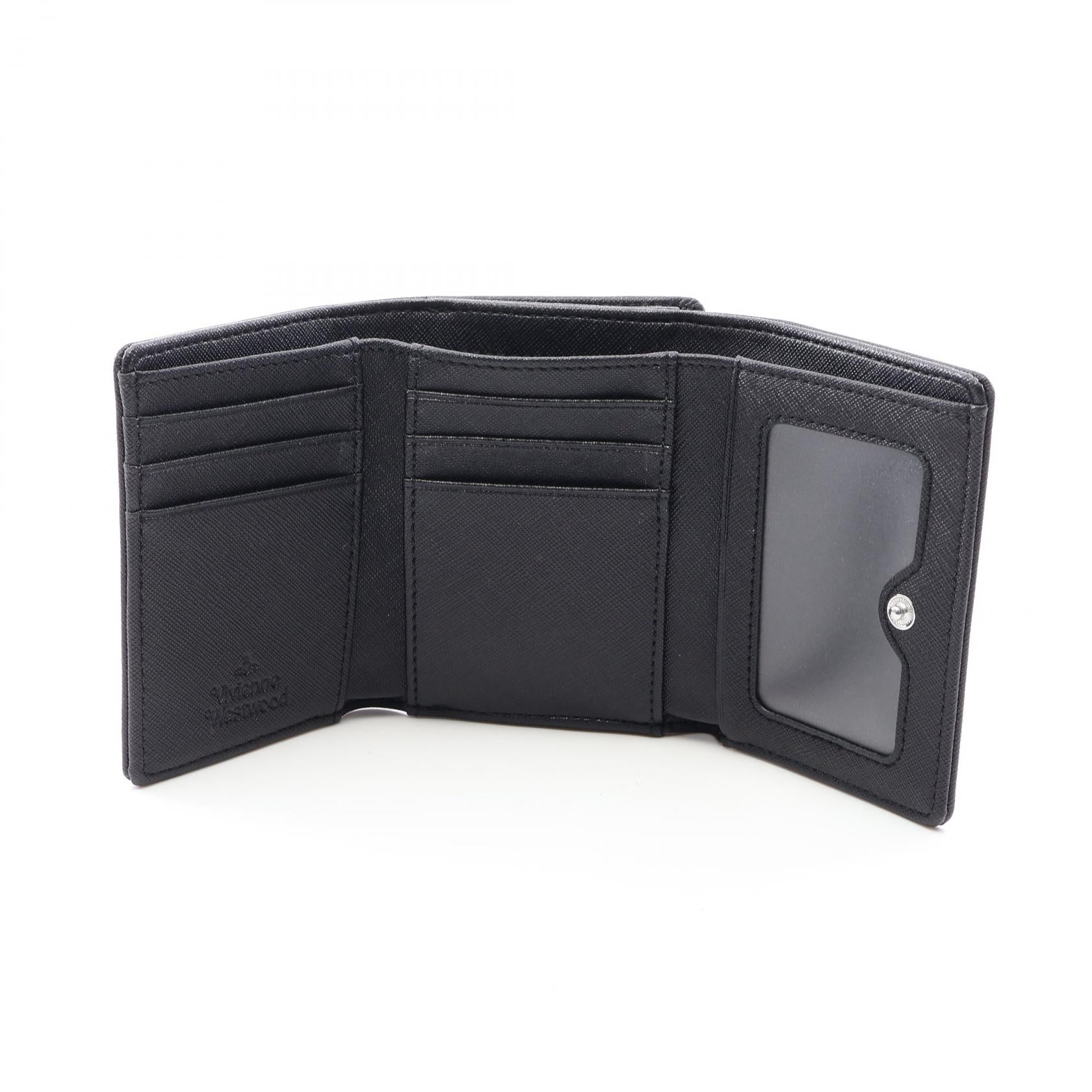 SMALL FRAME WALLET 二つ折り財布 レザー ブラック ヴィヴィアンウエストウッド 財布・小物 Vivienne Westwood