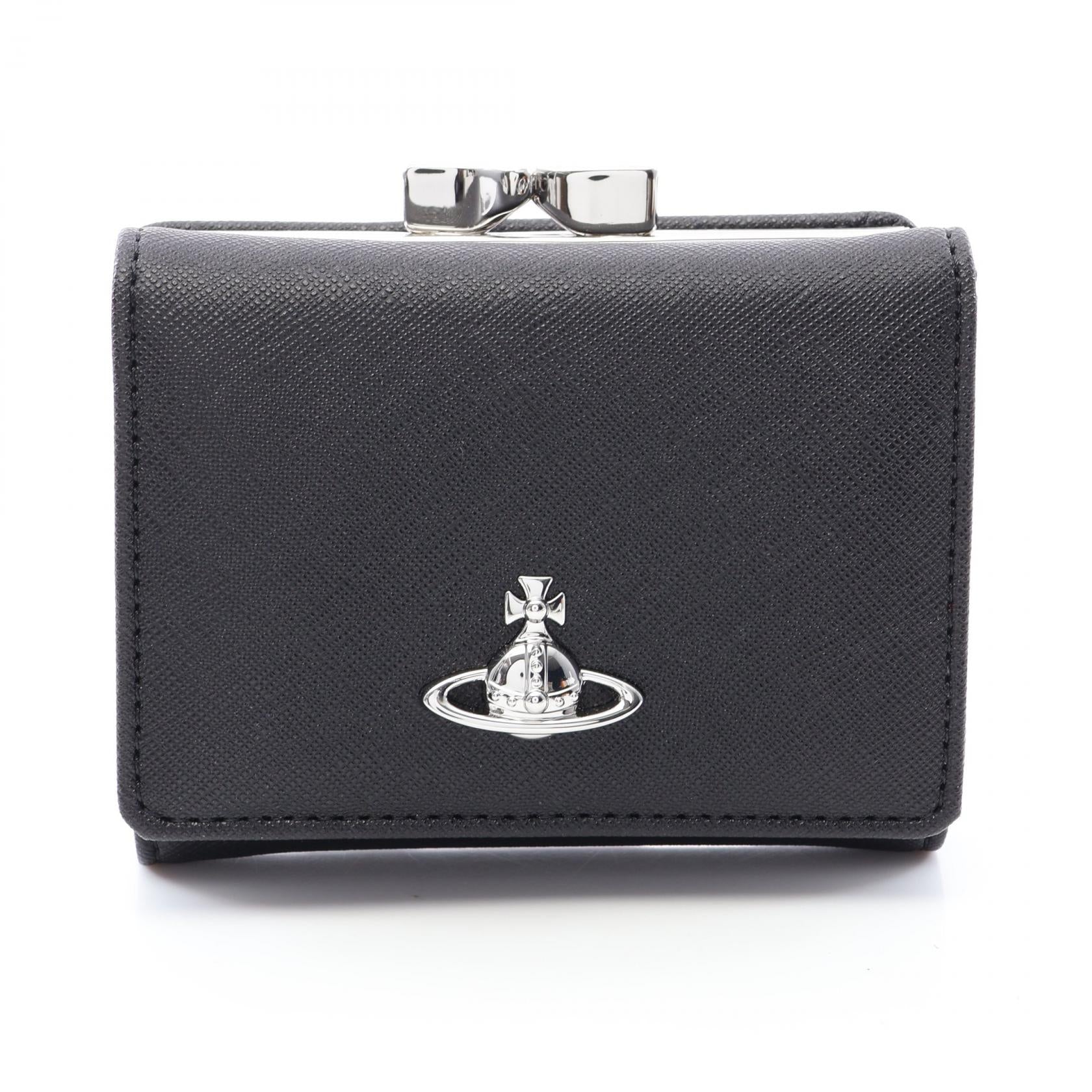 SMALL FRAME WALLET 二つ折り財布 レザー ブラック ヴィヴィアンウエストウッド 財布・小物 Vivienne Westwood