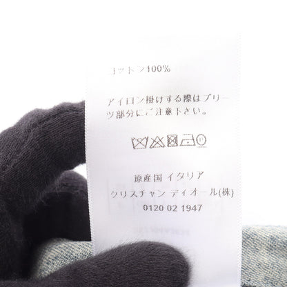フレア デニムスカート コットン ライトブルー クリスチャンディオール