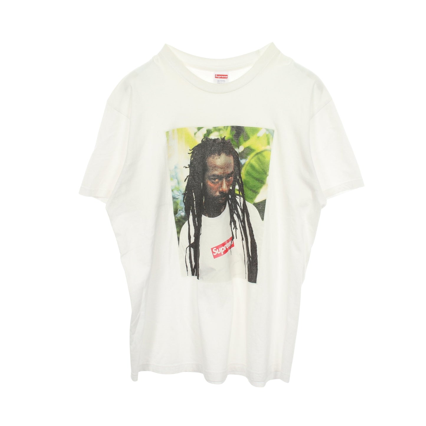 BUju Banton Tee グラフィックプリント 半袖Tシャツ コットン ホワイト シュプリーム トップス Supreme