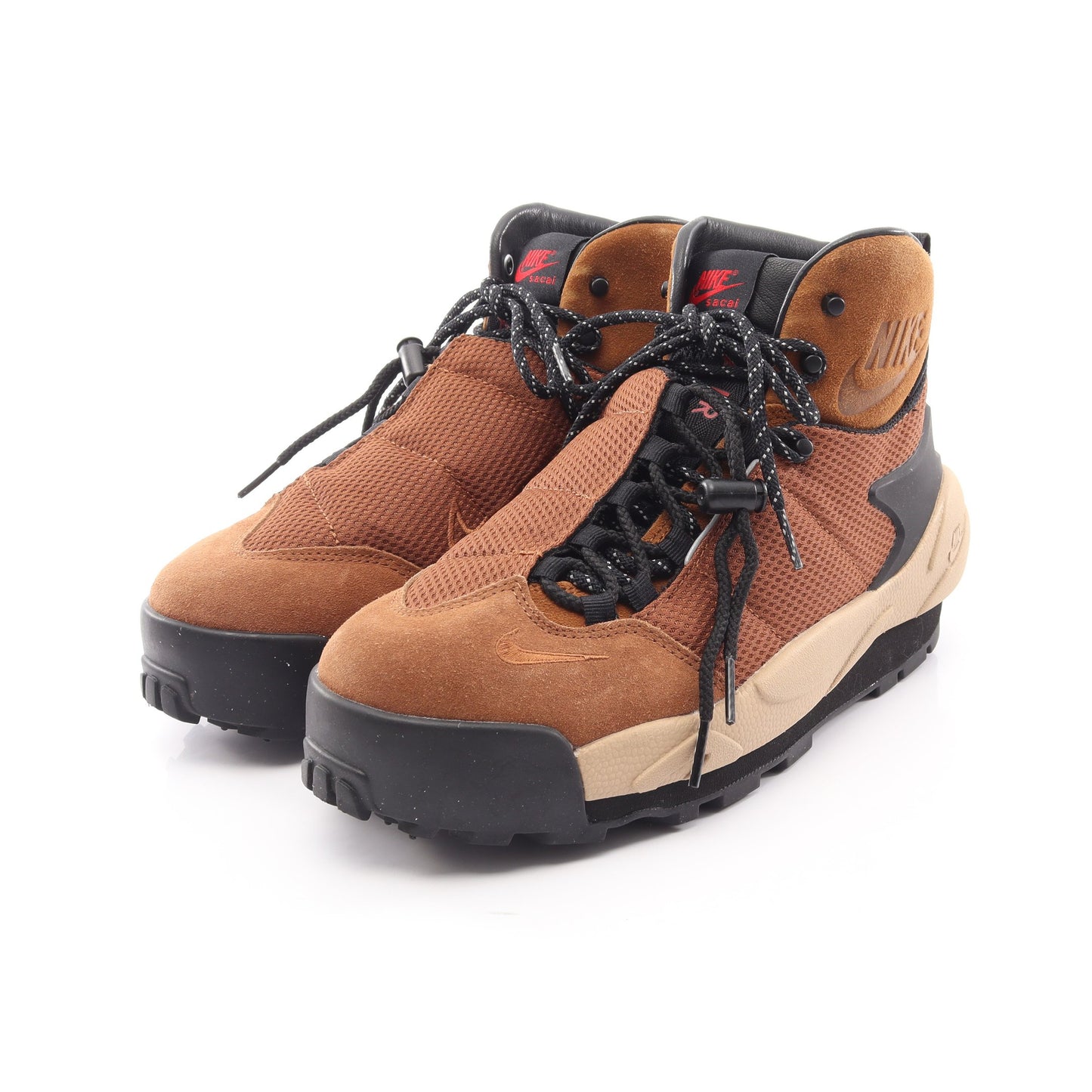 NIKE × Sacai MAGMASCAPE SP ハイカットスニーカー スエード レザー ブラウン ブラック ナイキ