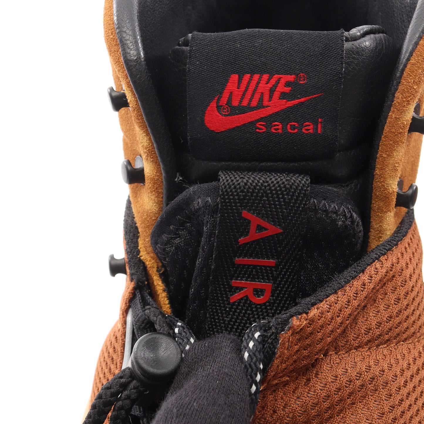 NIKE × Sacai MAGMASCAPE SP ハイカットスニーカー スエード レザー ブラウン ブラック ナイキ