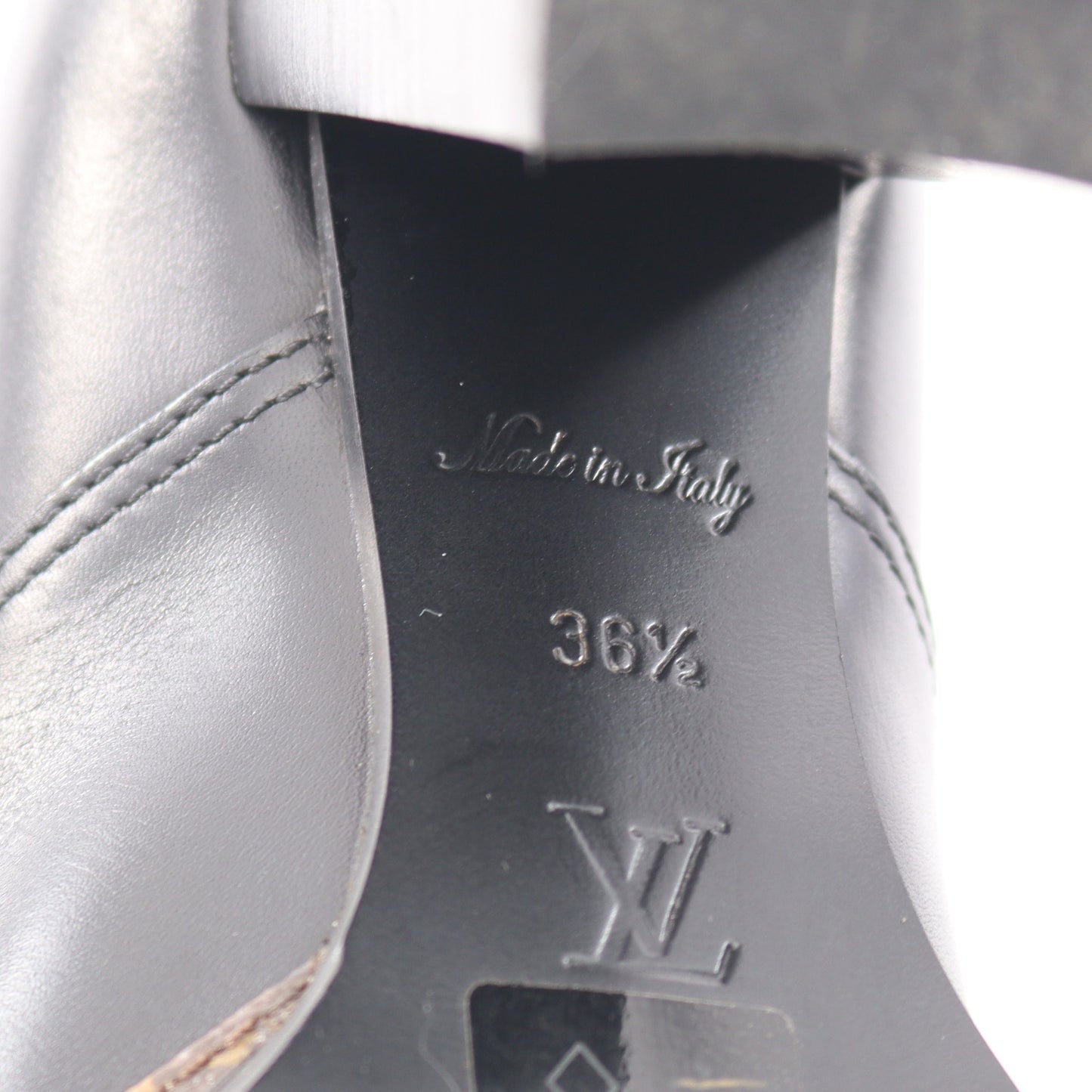 スタートレイルライン モノグラム ブーツ レザー PVC ブラック ブラウン ルイヴィトン