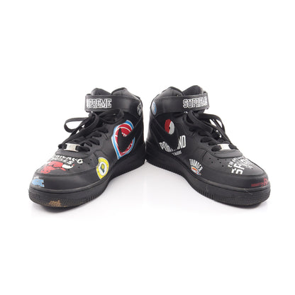 NIKE × Supreme NBA Air Force 1 Mid ’07 スニーカー フェイクレザー ブラック マルチカラー ナイキ