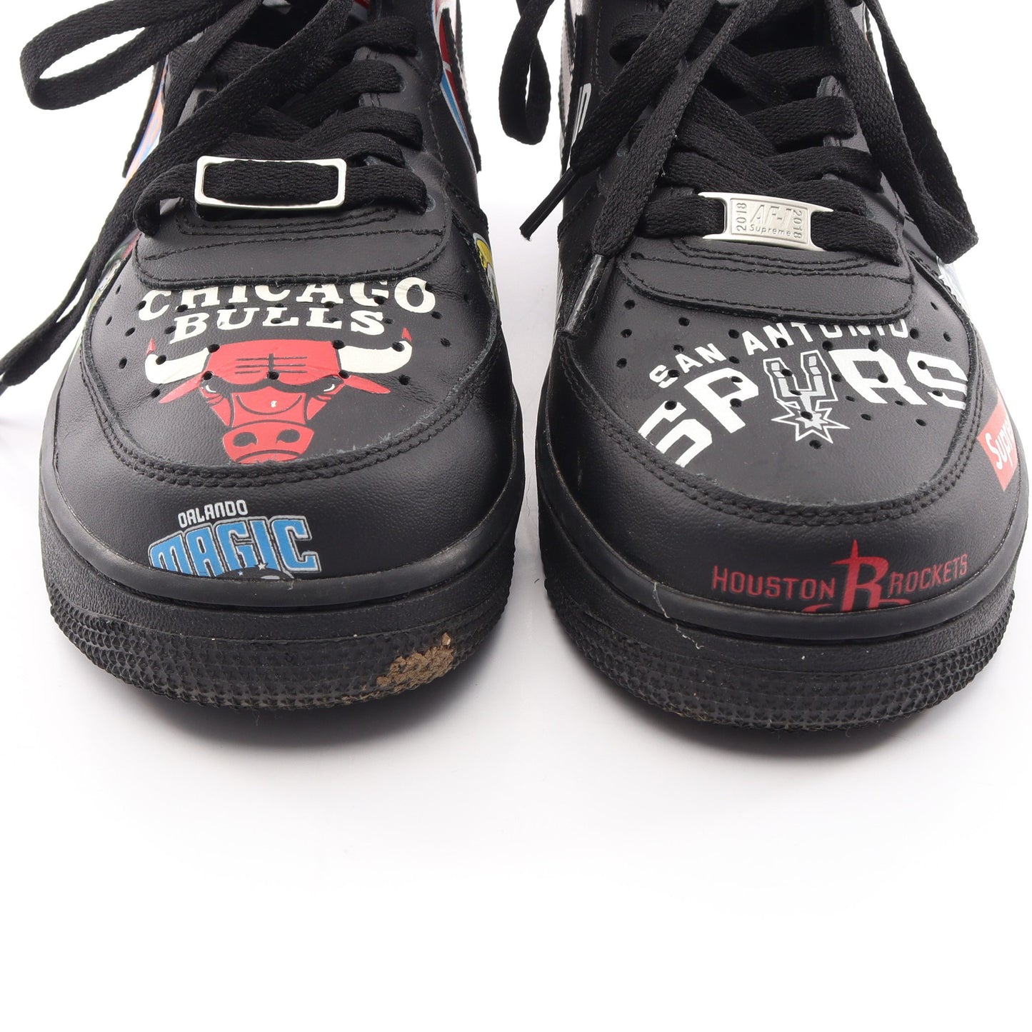 NIKE × Supreme NBA Air Force 1 Mid ’07 スニーカー フェイクレザー ブラック マルチカラー ナイキ