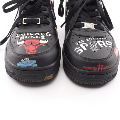 NIKE × Supreme NBA Air Force 1 Mid ’07 スニーカー フェイクレザー ブラック マルチカラー ナイキ